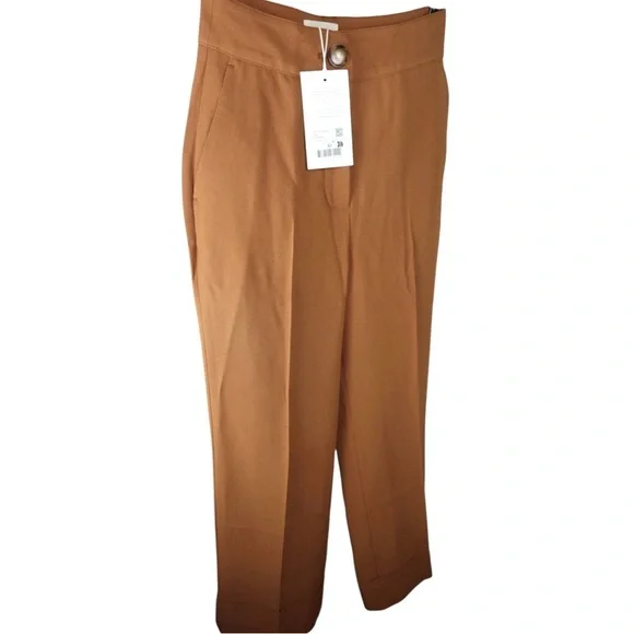 ✨ NEW WITH TAGS ✨SÉZANE ~ Damon Trousers in Camel Size 34 (US 2) ✨ - Picture 7 of 8